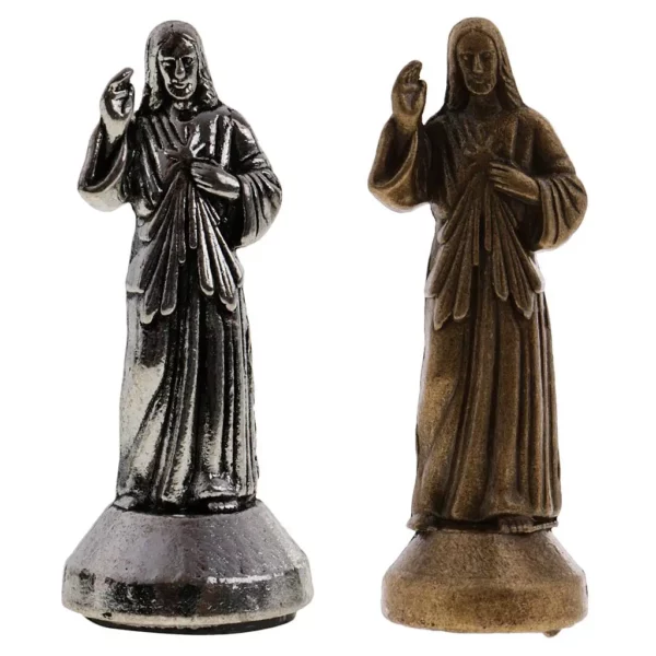 Statue Sainte Religieuse de Jésus, Figurine en Alliage, Ornements de MisériULDivine, Mini Figurine de Jésus – Image 2