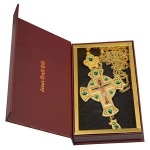 Russie Évêque de Pâques Prêtre Pectoral Jésus Croix Collier Pendentif Pasteur Orhodoxe Plante d'Or К uutст нап Daarсzis с  Ijп.05.