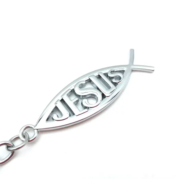 Porte-clés de voiture universel en métal, pendentif avec logo de poisson de Jésus, Toyota, Audi, KIA, Honda, Mercedes Benz, Chevrolet, Jeep – Image 21