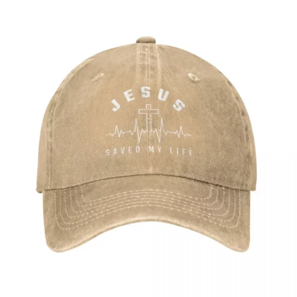 Jésus Christ christianisme jésus sauvé ma vie Casquette de Baseball hommes femmes chapeau réglable Casquette Gorras – Image 9