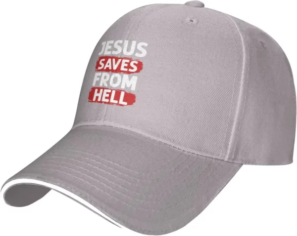 Casquette de baseball réglable pour hommes et femmes, chapeau adulte unisexe, Jésus sauve de l'enfer – Image 7