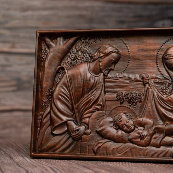 Scène de la Nativité de Noël pour la maison et la décoration, personnage religieux, murale Sainte Famille, Jésus-Christ, cadeau de Noël catholique complet – Image 9