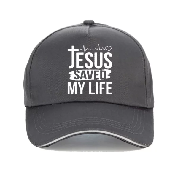 Chapeau d'été imprimé jésus sauvé ma vie casquette de baseball j'appartiens à jésus casquettes hommes coton Christ Religion fe chrétienne chapeaux – Image 17