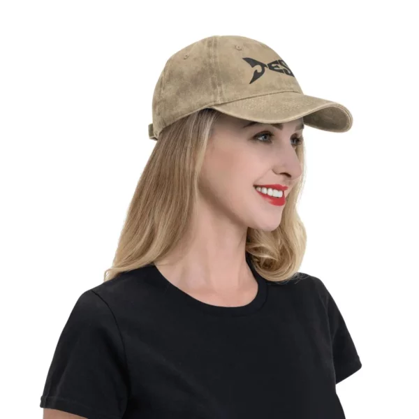 Casquette de baseball en denim lavé pour hommes, chapeaux de poisson chrétien, vêtements de sauna vintage, toutes saisons, Jésus, église chrétienne, distance, Murcia, extérieur – Image 6
