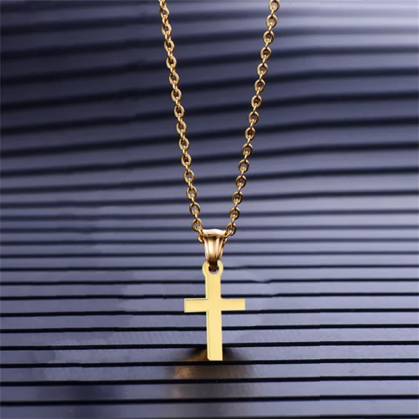 Mode petit pendentif croix de jésus femme or argent couleur foi chrétienne croix collier pour femmes bijoux religieux cadeau 2025 – Image 8