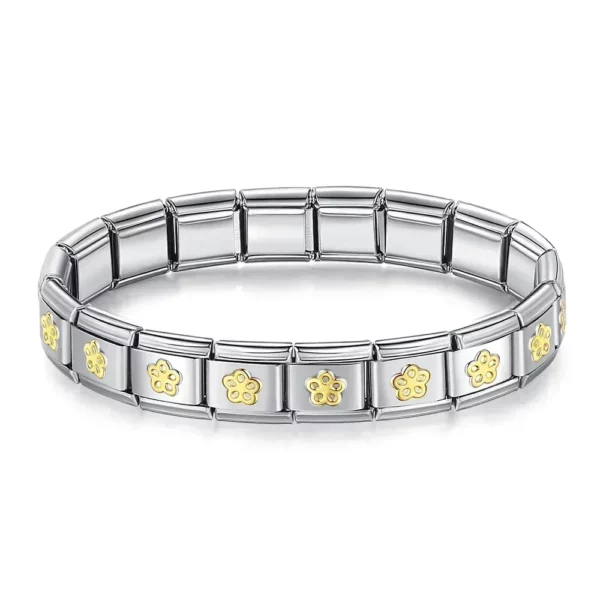 Coeur croix papillon italien breloque lien en acier inoxydable doré Bracelets bricolage faisant 9mm perles rétro Bracelet bijoux en gros – Image 13