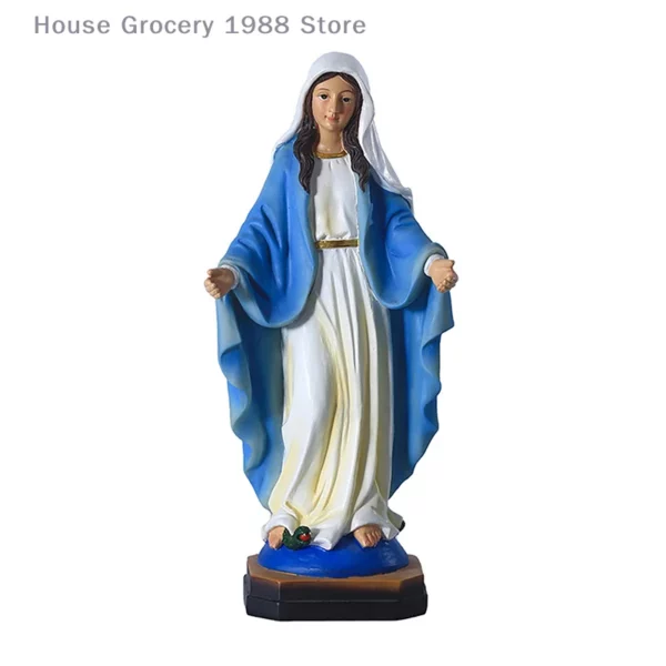 maveraHMA56、21 Pc figurine de fête des mères ornements vierge marie jésus Statues religieuses résine artisanat décoration de la maison Figurines – Image 6
