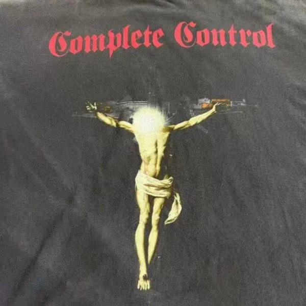 Toutes les saisons meilleure qualité coton Vintage lavé noir endommagé t-shirt hommes femmes jésus imprimé Saint à manches longues t-shirts hauts – Image 26