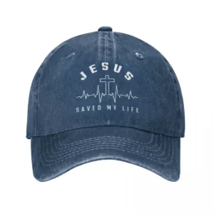 Jésus Christ christianisme jésus sauvé ma vie Casquette de Baseball hommes femmes chapeau réglable Casquette Gorras