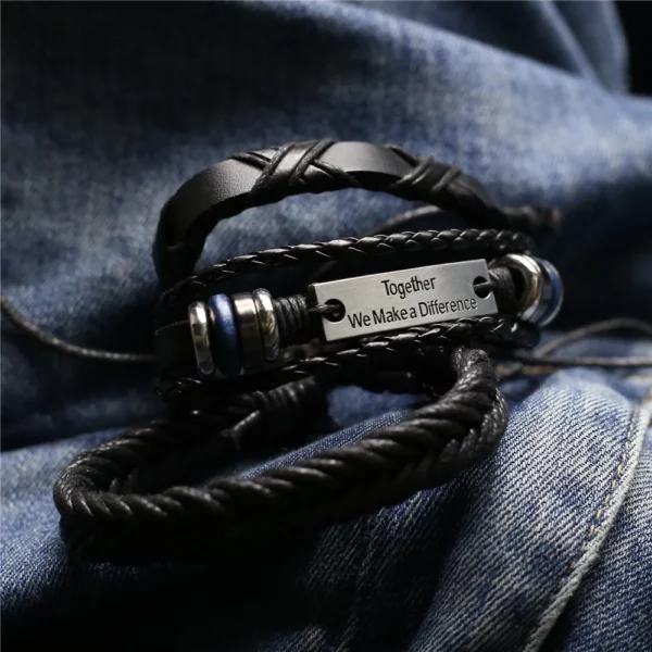 WESTBULL 3 pièces/ensemble Bracelets en cuir multicouche pour hommes croix charme Homme Bracelets cadeau bijoux – Image 16