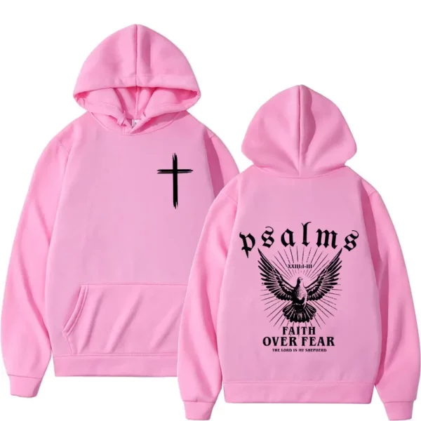 Sweat-shirt à capuche pour hommes et femmes, de haute qualité, à la foi chrétienne de jésus sur la peur, verset de la Bible, pulls Vintage à la mode, Streetwear – Image 16