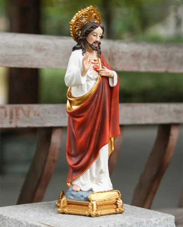 Figurine religieuse de Jésus pour la décoration, artisanat en résine, fournitures d'église, sculptures intensifiées pour la maison, 1PC, 20 cm, 30cm – Image 9