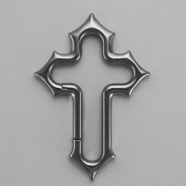 Y2K – mousqueton croisé, porte-clés, Crucifix religieux, fermoir Grunge, Clip, cadeau EDC, papa, petit ami, hommes, Camping, randonnée, grimpeur en plein air – Image 3