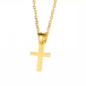 Mode petit pendentif croix de jésus femme or argent couleur foi chrétienne croix collier pour femmes bijoux religieux cadeau 2025