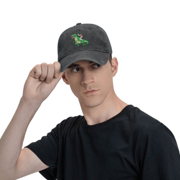 Casquette de Baseball pour Homme et Femme, Parodie de Dinosaure d'Équitation, Vorannosaure Rex TRex, Casquette à Visière, Chapeau d'Ombre de Soleil de Jésus – Image 15
