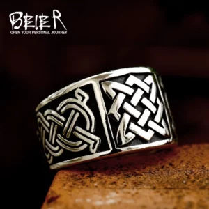BEIER – bague étoile slave de russie pour hommes, amulette Svarog, en acier inoxydable, bijoux Vintage, cadeau, vente en gros, nouvelle mode 2023