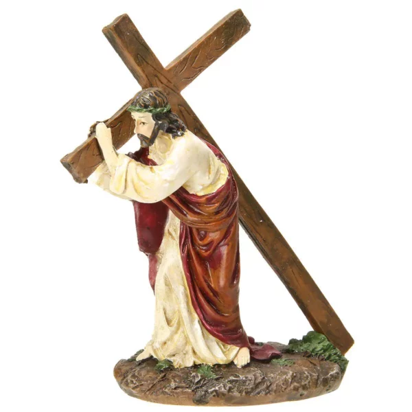 Statue de Crucifix en résine, croix de jésus, figurine du Christ, accessoires religieux catholique, décor, 1 pièce – Image 8