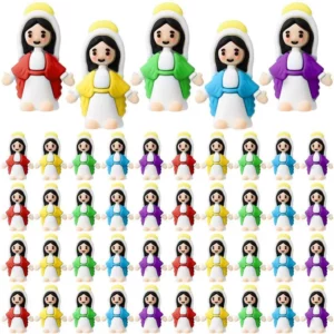 50pcs jésus pâques ornement petits jésus Figurines Mini jésus Figurines jésus cadeaux Figurines miniatures cacher et recherche
