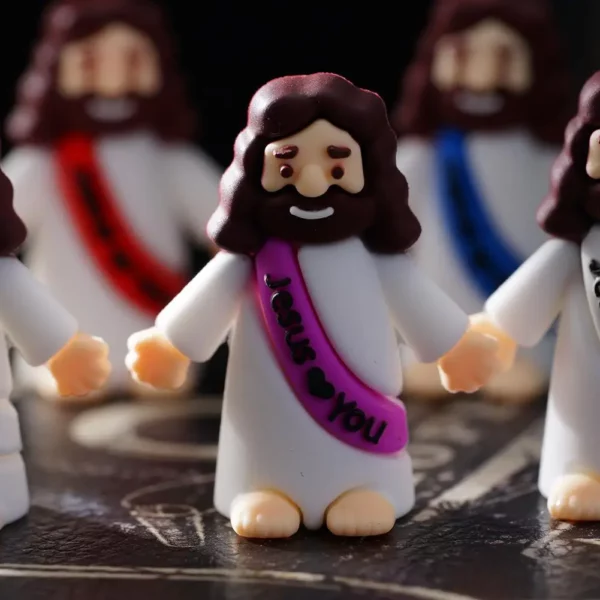 Statues de jésus miniatures en PVC, 50 pièces, figurines religieuses de table, décorations cadeaux de noël, pâques, Halloween, fête – Image 24