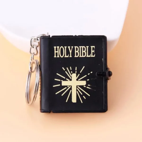 Mini porte-clés de salle de bain LY BIBLE pour femme, croix de Jésus chrétien, porte-clés musulman, breloque pour sac, prière, bénédiction de Dieu, accessoires de porte-clés, anglais – Image 10