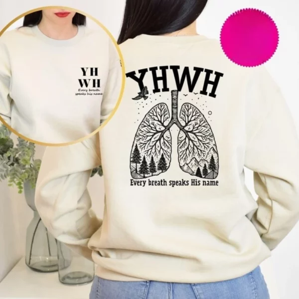 YHWH Lungs sweat chrétien Yahweh pull foi vêtements religieux à capuche hommes femmes unisexe Streetwear jésus cadeau hauts – Image 2
