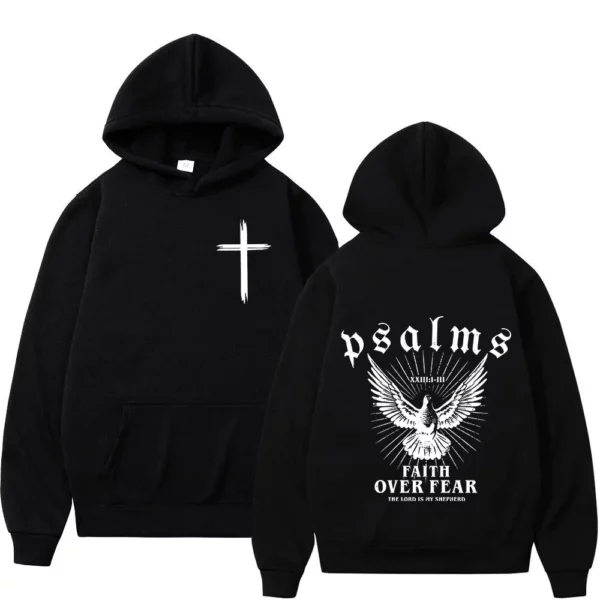Sweat-shirt à capuche pour hommes et femmes, de haute qualité, à la foi chrétienne de jésus sur la peur, verset de la Bible, pulls Vintage à la mode, Streetwear – Image 33