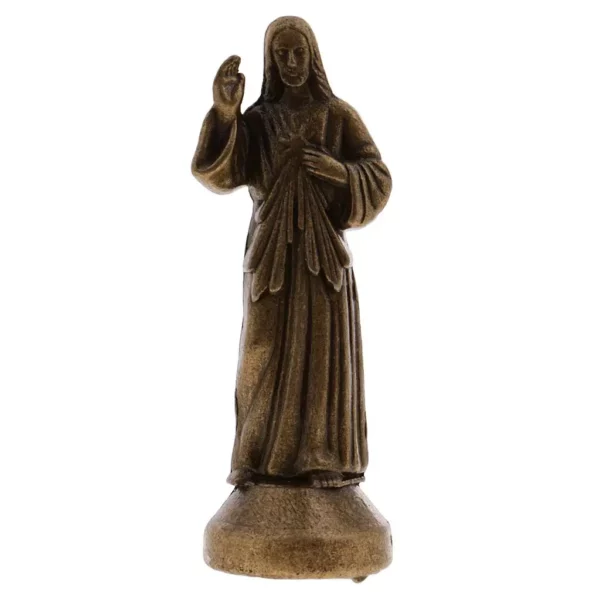 Statue Sainte Religieuse de Jésus, Figurine en Alliage, Ornements de MisériULDivine, Mini Figurine de Jésus – Image 9