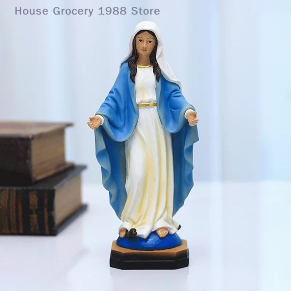 maveraHMA56、21 Pc figurine de fête des mères ornements vierge marie jésus Statues religieuses résine artisanat décoration de la maison Figurines – Image 5
