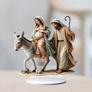 Statue de la Nativité de Jésus traditionnelle, léger, multifonctionnel, JO plat, acrylique, ornement pour cadeaux, amis, bureau, famille, brittop