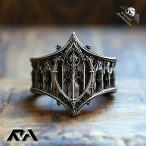 Nouvelle bague gothique classique Vintage, bague de personnalité de château de cadeau de vacances créatif à la mode