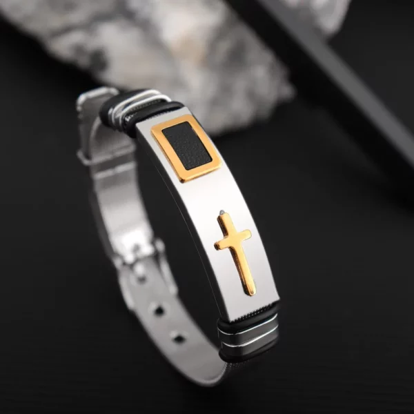 Bracelet croisé Style Punk Hip Hop Pop, personnalité Simple, bijoux simples pour Couples, cadeaux de vacances – Image 4