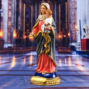 Statue de marie bébé jésus en résine, Collection catholique, Sculpture artisanale du Christ
