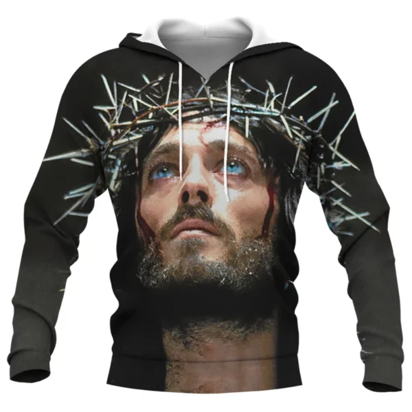 Jésus Amen sweat à capuche pour hommes vêtements unisexe 3D noël dieu vous bénisse imprimé nouveau dans sweats à capuche femmes Harajuku mode y2k pulls – Image 4