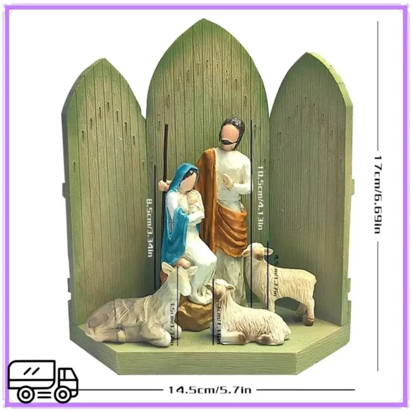 Collection de statues de personnages de haute qualité, Sculptures de taberne, Collection de la nativité de jésus, Bible magique, cadeau de noël pour le vacances – Image 5