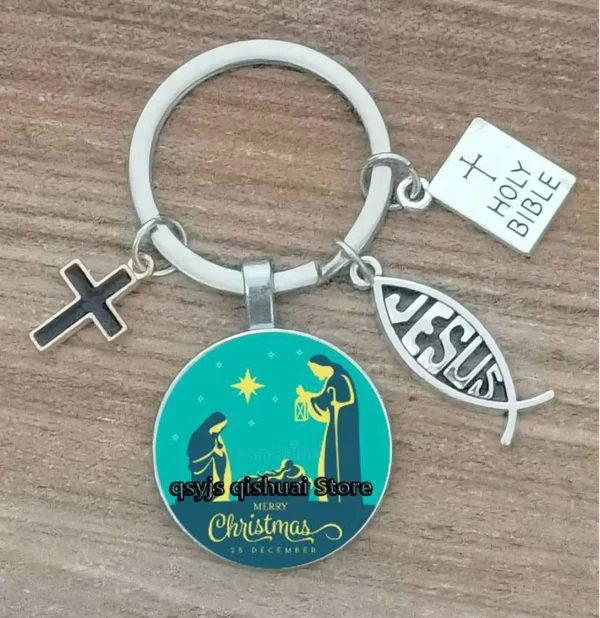 Porte-Clés Personnalisé avec Lettres de Dieu Imprimées, Ornement de la Foi de Jésus, Cadeau de Manucure – Image 23