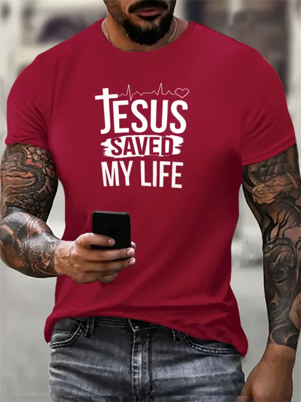 Jésus lettres anglaises 3d imprimé hommes mode tendance T-Shirts 6XL grande taille à manches courtes rue décontracté hauts t-shirt d'été