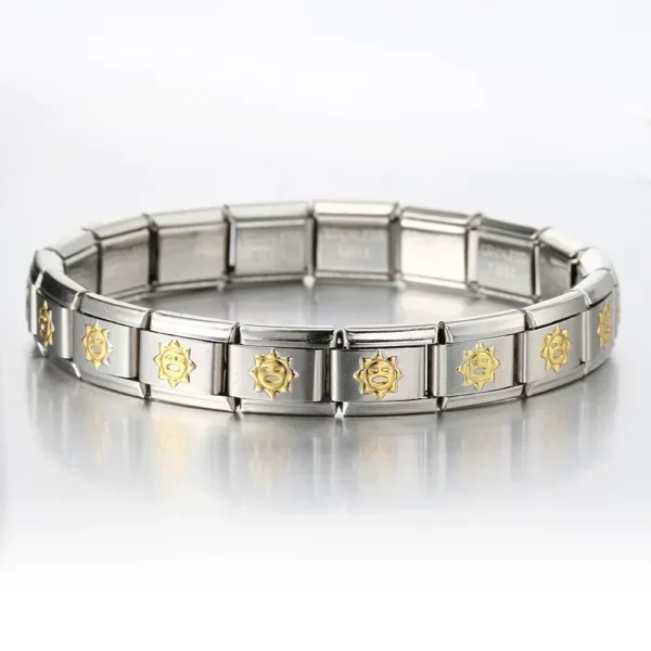 Coeur croix papillon italien breloque lien en acier inoxydable doré Bracelets bricolage faisant 9mm perles rétro Bracelet bijoux en gros – Image 30