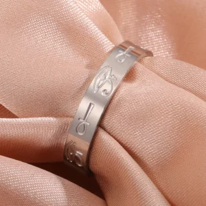 Dawapara Prairie Egyptian Eye of Horus Ankh Cross Ring, Symdocks Protection Amulette, Acier inoxydable, Alliance, Vente en gros