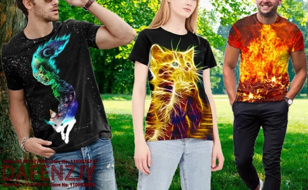 Été Vintage T-shirt pour hommes Lion graphique impression 3D à manches courtes chrétien jésus T-shirt vêtements pour hommes Streetwear T-shirt – Image 17