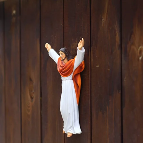 Figurine jésus chrétien en résine peinte à main, figurine catholique, artisanat, ornement, livraison directe – Image 5
