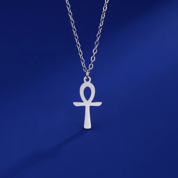 Lucktune Ankh croix amulette égyptienne collier en acier inoxydable clé de la vie symbole Crucifix pendentif collier femmes Religion bijoux – Image 26
