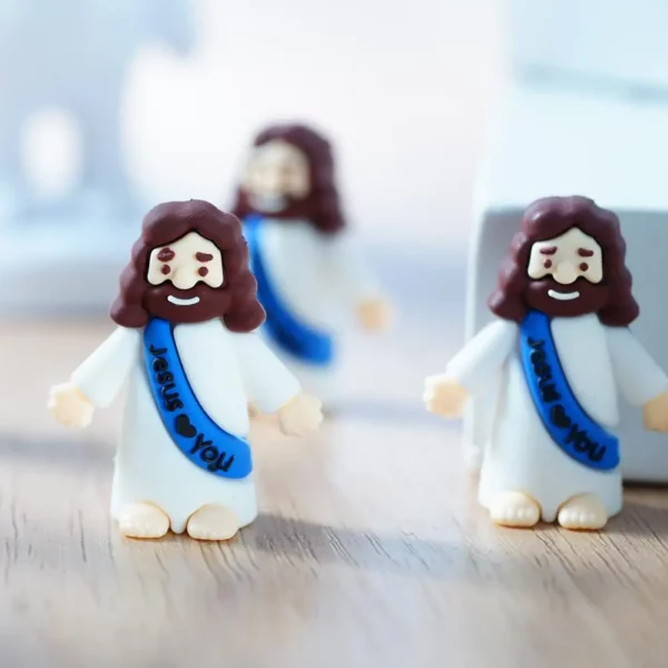 Statues de jésus miniatures en PVC, 50 pièces, figurines religieuses de table, décorations cadeaux de noël, pâques, Halloween, fête – Image 21