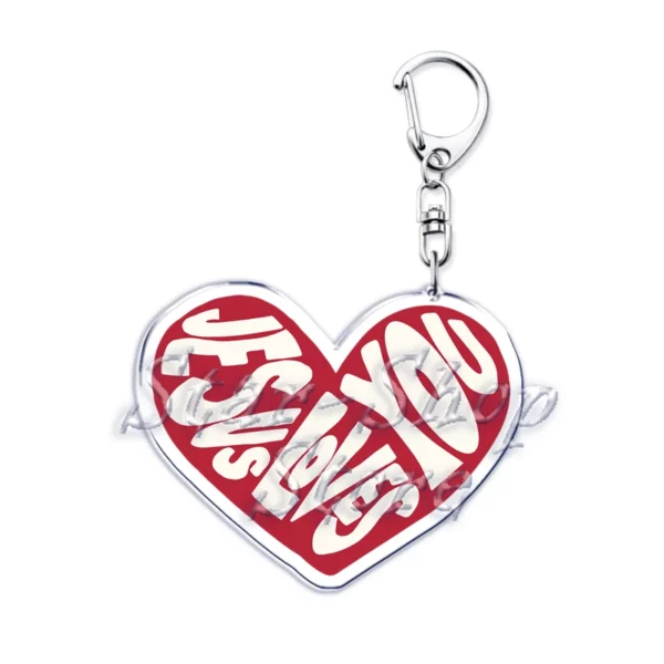 Jésus vous aime lettre porte-clés dieu chrétien Bible citation porte-clés pour accessoires sac pendentif porte-clés bijoux Fans amant cadeau – Image 16