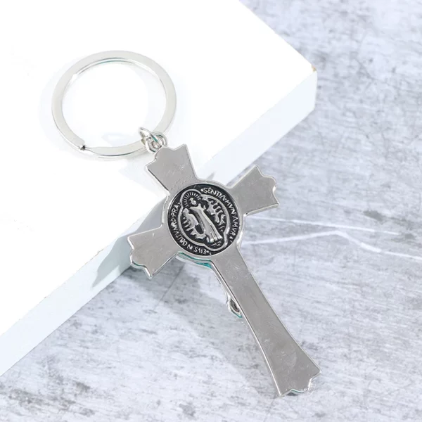 Porte-clés croix de Jésus, religion chrétienne, porte-clés, accessoires de bijoux, mode – Image 2
