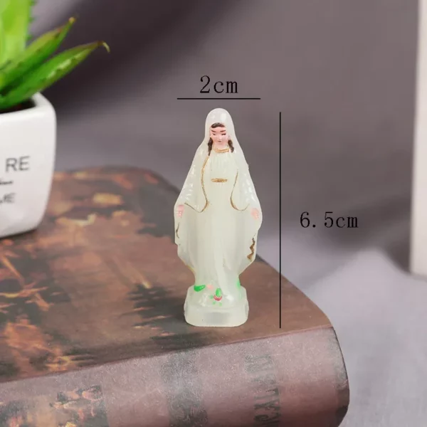 Petite Statue de la marie catholique, Madonna, faite à la main, vierge marie, jésus, ornements décoratifs pour la maison, bureau, 6.5cm – Image 6