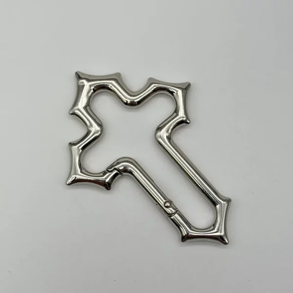 Y2K – mousqueton croisé, porte-clés, Crucifix religieux, fermoir Grunge, Clip, cadeau EDC, papa, petit ami, hommes, Camping, randonnée, grimpeur en plein air – Image 3