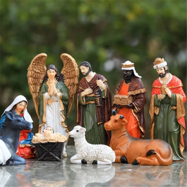 figurines en résine 10cm haut pour crèche noël, pour décoration religieuse – Image 5