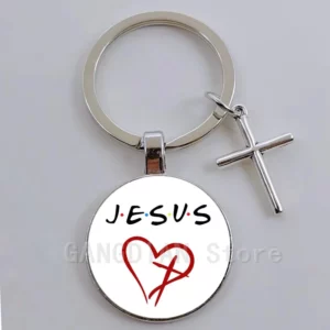 Dieu, christianisme, belle lettre de foi, Jésus croyanant dans le porte-clés de Dieu, porte-clés DIY