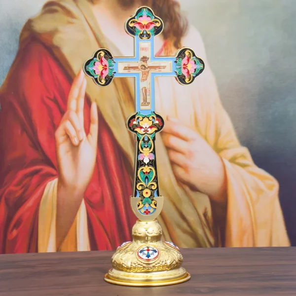 Croix d'or orthodoxe, icône de la Passion de jésus, ornements d'église, décorations d'autel pour la maison, cadeaux de Festival religieux – Image 7