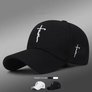 Casquette de baseball réglable avec croix anglaise brodée pour hommes et femmes, chapeau décontracté pour jeunes